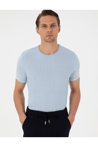 Pierre Cardin Erkek Buz Mavisi Kazak /triko 50303616-vr095 Buz Mavi