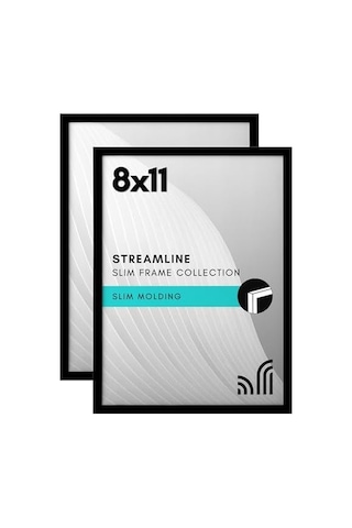 Siyah 8x11 Resim Çerçevesi - 2&apos Li Set - Kırılmaya Dayanıklı Camlı İnce Kenarlıklı Fotoğraf Çerçevesi, Asma Donanımı Ve Duvar Veya Masa Üstü İçin Yatay Veya Dikey Ekran İçin Dahili Şövale