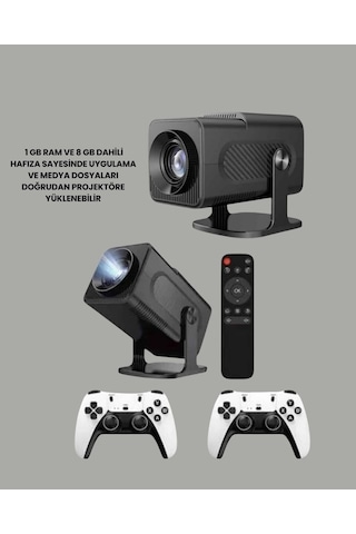 450 Ansı Lümen 4k Destekli Kompakt Ev Projektörü