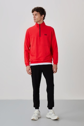 Tommy Life Herbert Fiesta - Siyah Dik Yaka Eşofman Takım - 85233 Kırmızı - Siyah