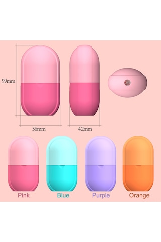 Jeehugo Cilt Parlaklığı Ve Pufness Giderici Silikon Buzluk, Yüz Masajı, Gözenekleri Daraltma, Özelleştirilebilir Reçeteler İçin Pembe Çok Renkli