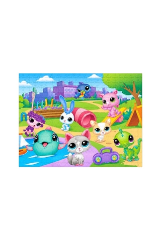 200 Parça Minişler Puzzle Renkli Hayvanlar Temalı 33 X 48 Cm Odaklanma Destekleyici Eğlenceli Puzzle