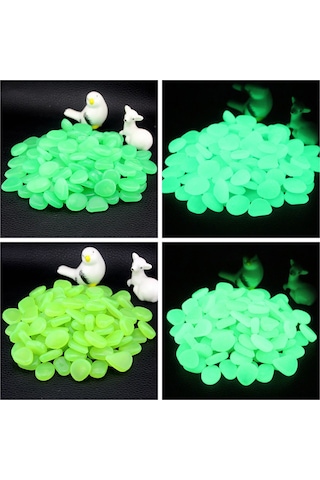 Vkemall 30 Adet Mavi Akvaryum Çimen Taşı - Güneş Işığına Bağlı Gece Parlayan Bahçe Ve Akvaryum Dekorasyon Taşları Stil 7