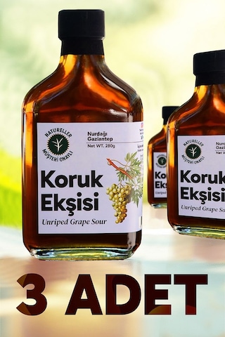 Natureller Koruk Ekşisi Tatlı Ekşi 3 x 280 G