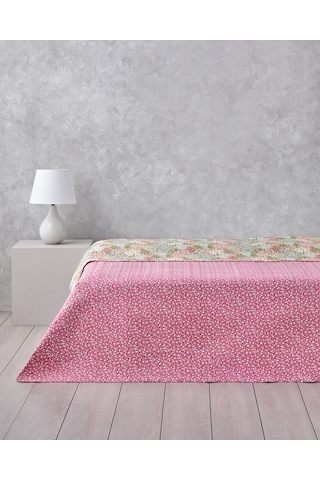 English Home Blossom Bouquet Çift Kişilik Çok Amaçlı Örtü 200x220 Cm Pembe Pembe