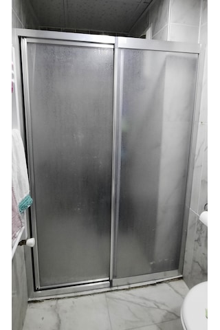Girayduşakabin 120cm İle 140cm Arası Parlak Profil Mika Kabin Gümüş