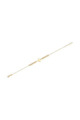 Diamond Line - Gülaylar - Sarı Altın 14 Ayar Kuş Bileklik Standart Sarı Altın