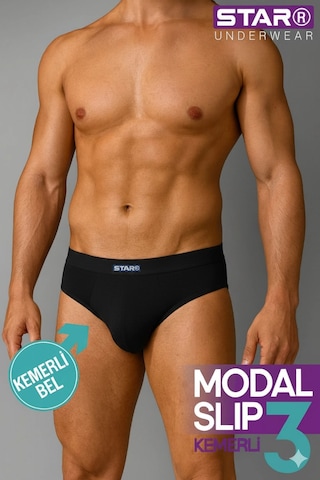 Epilons Zenvial Star 109 Erkek 3'lü Modal Slip Zenviall2 Siyah