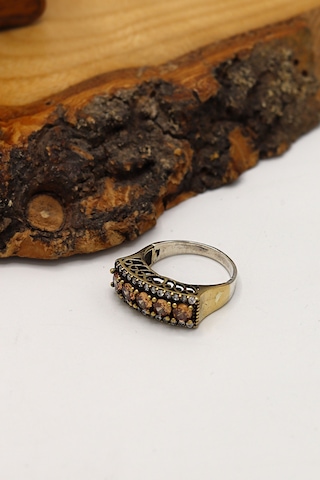 Sitrin Taşlı Beştaş Model Otantik Kadın Gümüş Yüzük 201024339 Gümüş