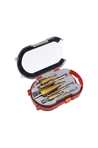 6 Parça Titanyum Kaplamalı Matkap Ucu Seti, 3 Farklı Kademeli