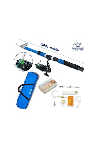 Albastar Tam Takım Hobi Kıyı Olta Seti - 300Cm Kamışla - 300Cm-Standart Albastar Tam Takım Hobi Kıyı Olta Seti - 300Cm Kamışla - 300Cm-Standart