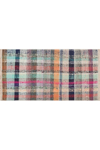 Karışık Rengi El Dokuma Çaput Pala Yün Kilim