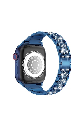 Apple Uyumlu Watch Seri 42/44 Mm Metal Three Beads Set Kol Kordon (522685426)-Çeşitli Renk