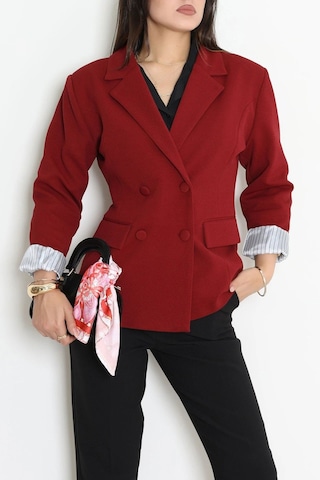 Modi Blazer Ceket Bordo - 8797.179. Açık Bordo