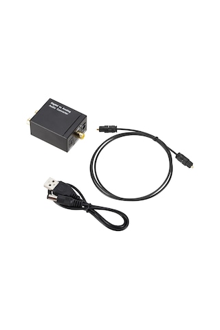Samdoo Siyah Dijital Fiber Optik/koaksiyel'den Stereo L/r Ses Çevirici, 32-96khz Örnekleme Oranı, Rca Çıkış