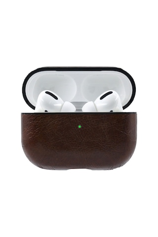 Kangvka Airpods Pro İçin Deri Koruyucu Kılıf - Koyu Kahverengi - Dayanıklı Pc+pu Malzeme - Kolay Kurulum