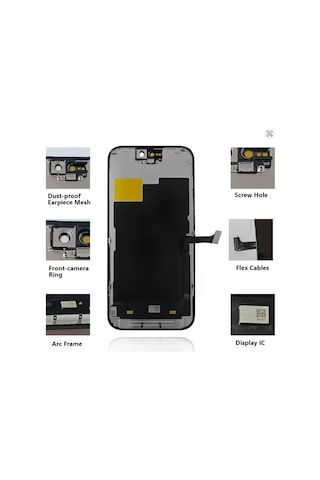 Apple iPhone Uyumlu 15 Pro A Kalite Ön Lcd Ekran Dokunmatik Sıvı Bandı Kırılmaz Tamir Seti Set