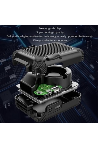 Bel Asılı Fan, Usb Şarj Mini Fan Taşınabilir Asılı Boyun Mobil Bel Asılı Küçük Taşınabilir Kablosuz Bel Fan Hayranları 5478 Siyah