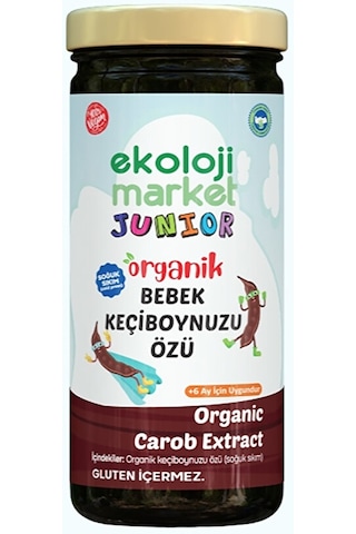 Ekoloji Market Organik Çiğ Tahin 230 G + Organik Keçiboynuzu Özü 290 G