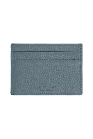 Mont Blanc Montblanc Grain Deri 5 Bölmeli Kartlık 223033 Mavi