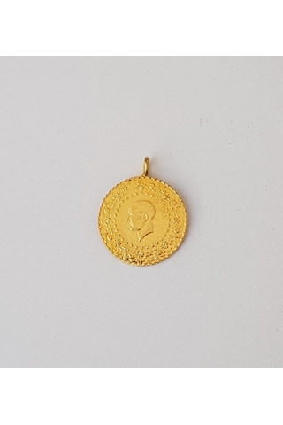 X-Ladyaccessories 22 Ayar Altın Kaplama Kulplu Tarihli Imitasyon Ceyrek Altın Çok Renkli