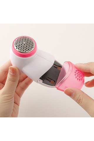 Padalink Ev İçin Pilli Elektrikli Tüy Kesici - Kumaş Telli Döküntü Temizleyici Makinesi Pil Yok - Kırmızı