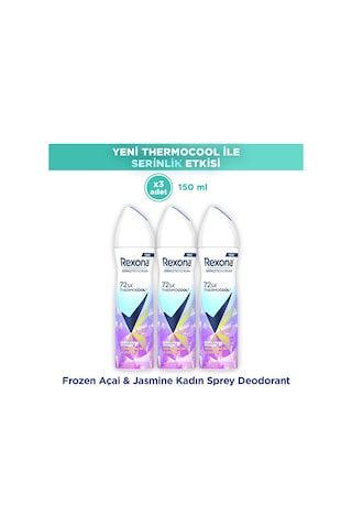 Rexona Thermocool Kadın Sprey Deodorant Frozen Açai & Jasmine 150 Ml X3