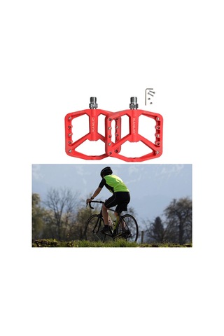 Dolıty Dağ Bisikleti Pedalları Mtb Bisiklet Düz Kırmızı