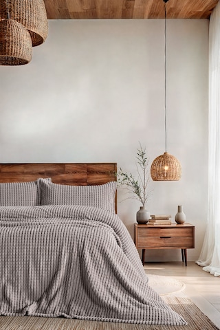 Mila Battaniye Seti Çift Kişilik Vizon Vizon