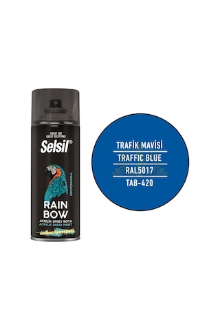 Selsil Rainbow Akrilik Sprey Boya Trafik Mavi 400 Ml - Ral5017