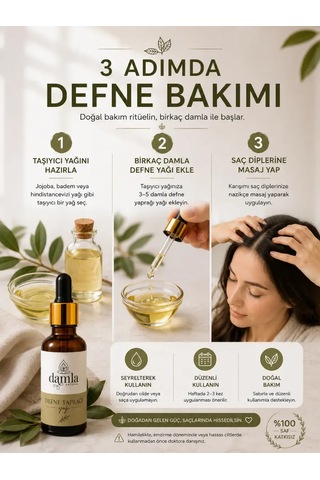 Biodamla Natural Defne Yaprağı Yağı 10 Ml