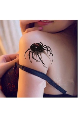 3d Örümcek Geçici Dövme Kol Dövmesi Tattoo Dört Figür