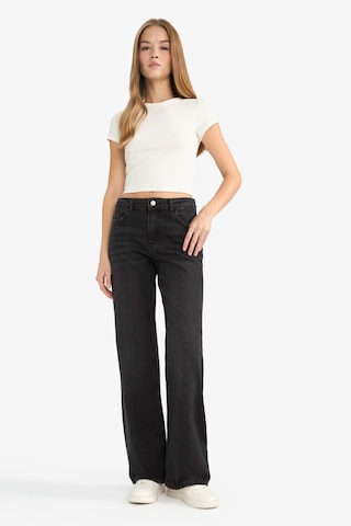 Defacto Straight Wide Yüksek Bel Uzun Jean Pantolon F2952ax25wnnm40 Siyah-nm40