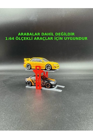1:64 Ölçek Diaroma Araç Lifti - Gri - Turuncu 1:64 Ölçek Diaroma Araç Lifti - Gri - Turuncu