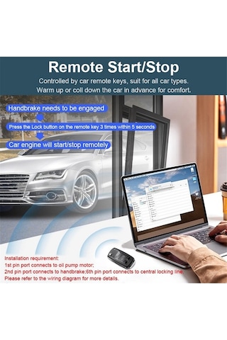 Ulzyvf Uzaktan Tek Sistemi Motor Kiti Kilidi Kapı Düğmeli Başlatma/durdurma Araba Alarmı Kw