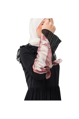 Zaytoon Filistin Eski Görüntü Yaşlanmış Ellele Kırmızı Dijital Baskılı Küçük Fular 45 45 Unisex S100052 Beyaz-kırmızı