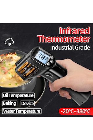 Maiyame Aneng Th103 Entegre Enstrüman -20 C 380 C Sıcaklık Ölçer, Entegre Ve Ev Kullanıma Uygun, Lcd Ekranlı, Pil Dahil Değil, Siyah