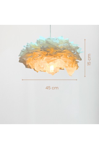 Cloudy Tasarım İtalyan Kağıt Beyaz Sarkıt Avize Beyaz