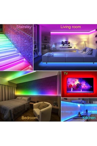 5 Metre Rgb Şerit Led Dekoratif Oda Aydınlatması