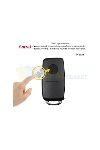 Fiat Kumanda Metal Alaşım Anahtarlık Logo Kabartmalı 3m Yüksek Kalite 14 MM Anahtarlık Değildir