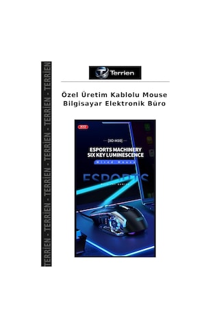 Özel Üretim Kablolu Mouse Bilgisayar Elektronik Büro M10