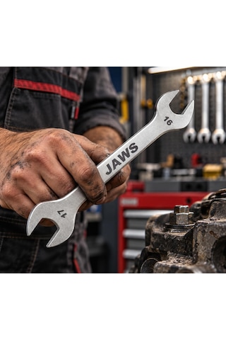 Jaws Açık Ağız Anahtar Takımı, 8 Parça Set, 6x7, 8x9, 10x11, 12x13, 14x15, 16x17, 18x19, 20x22 Mm, Isıl İşlem