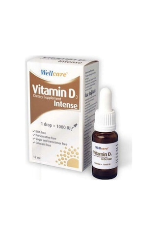 3 Adet Wellcare Vitamin D3 Intense 1000Iu 12Ml Damla