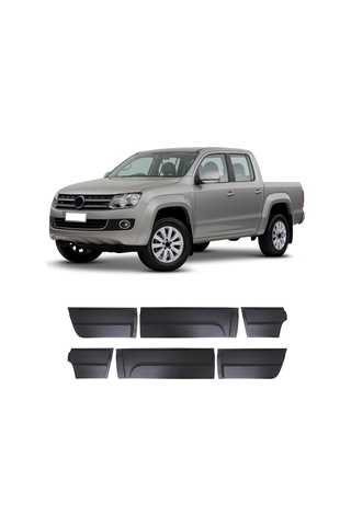 Volkswagen Amarok 2010-2016 Uyumlu Kapı Dodik Seti 4+2 Parça Abs Mat Siyah