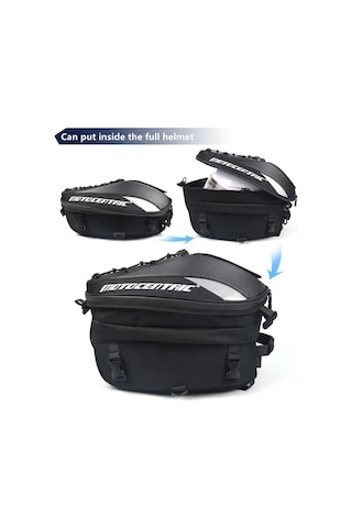 Motocentric Mc-0102 Su Geçirmez Motosiklet Kuyruk Çantası Gri
