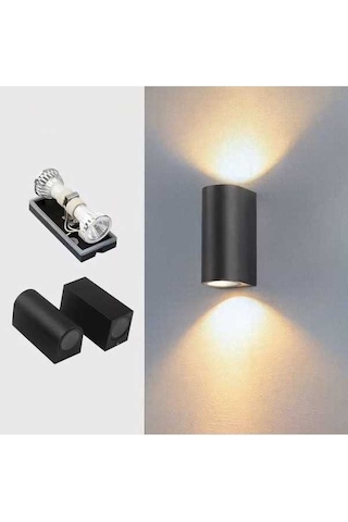 Tongxida Led Dış Duvar Lambaları Su Geçirmez Villa Kapısı Veranda Lambaları Arka Plan Parlayan Spot Işıklar, Stil: 1 Başlı Yuv Sıcak Beyaz