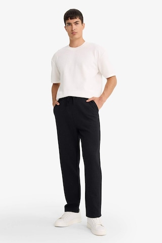 Defacto Regular Fit Beli Bağcıklı Düz Paça Waffle Eşofman Altı F0924ax25aubk81 Siyah-bk81