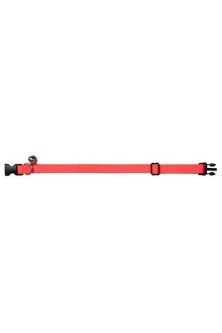 Neon Pembe Zilli Ayarlanabilir Kedi Boyun Tasması 22-30 Cm-18491