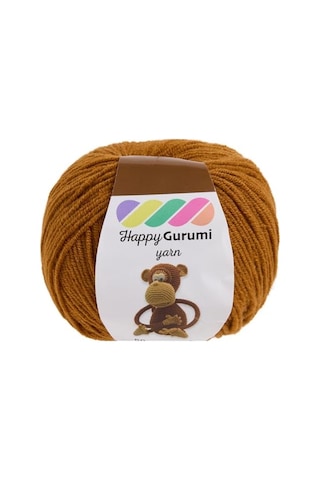 Happy Gurumi Amigurumi Örgü İpi 50gr 130m Örgü İpi Açık Kahverengi