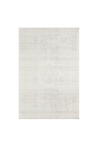 Minimal Krem Eskitme Desenli Halı - Mk12004krs